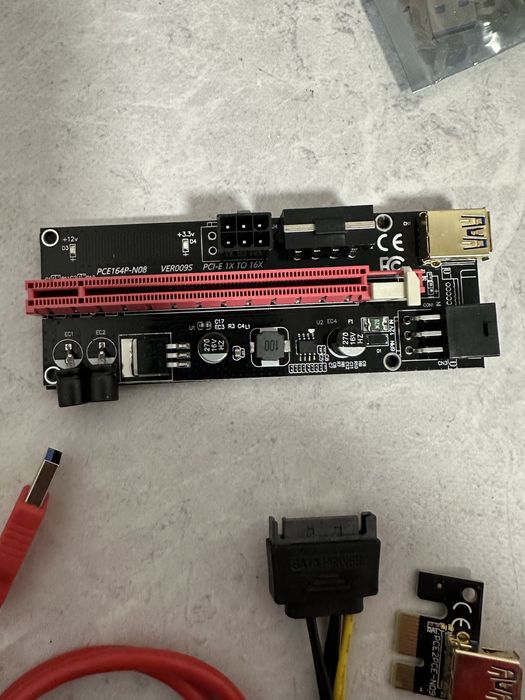 Rizer райзер bitcoin Crypto currency mining, разъем на 6 пин