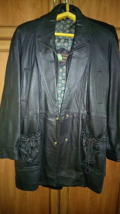 Куртка-кожа, черная