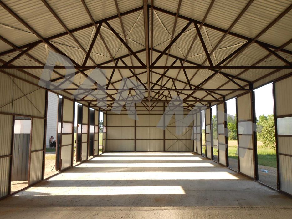 Hala Garaż Wiata Warsztat Magazyn Konstrukcja Stalowa Projekt Dar Met