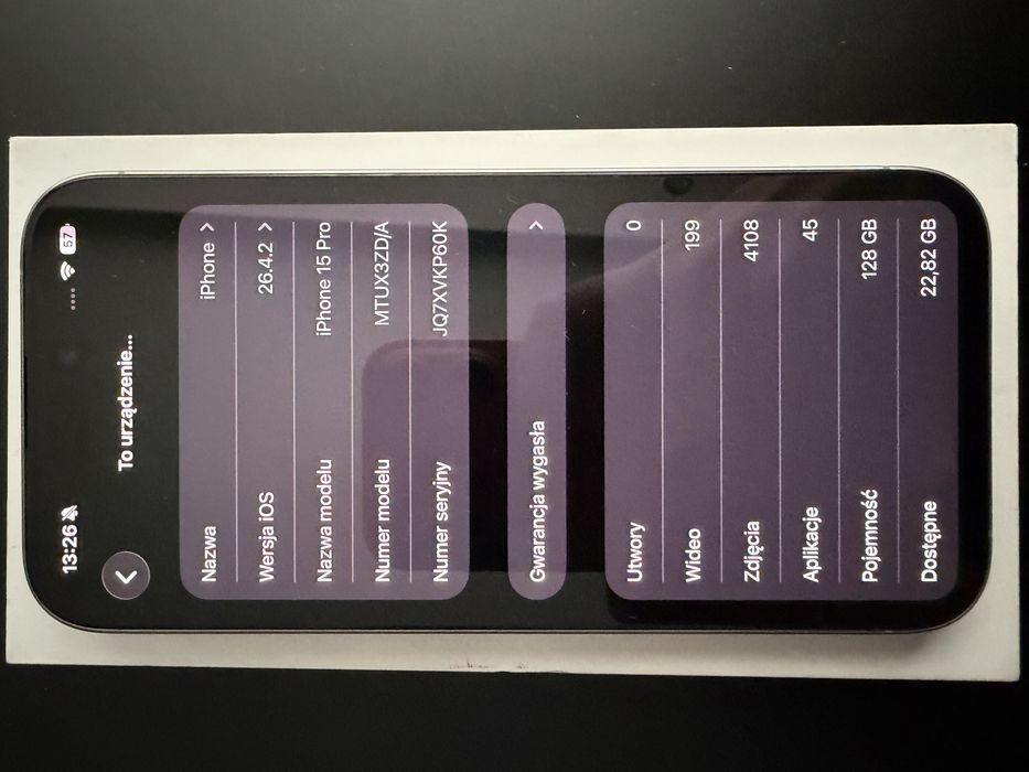 iPhone 15 Pro Natural titanium 128gb 84%