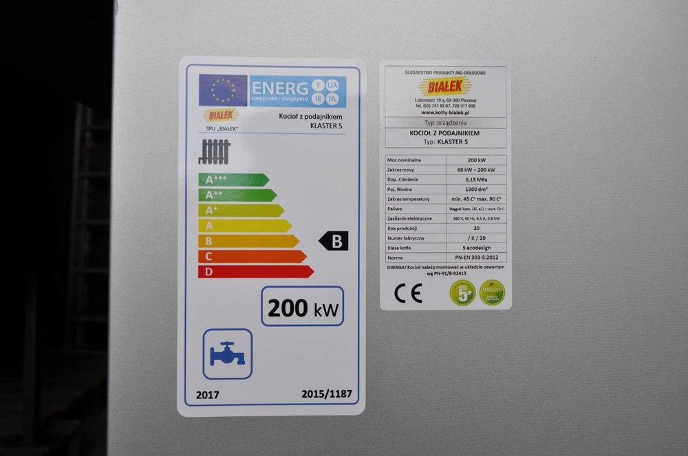 Kocioł Piec z podajnikiem na groszek 200kW PRODUCENT