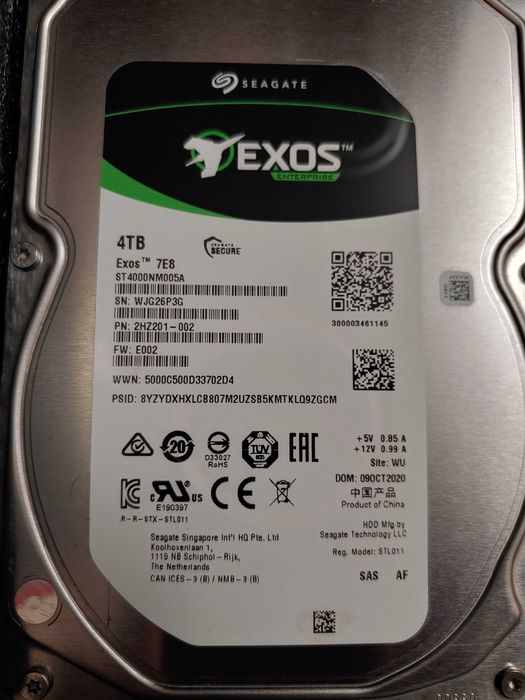 Жесткий диск Seagate Exos 4 ТБ (цена за 3шт.) обмен