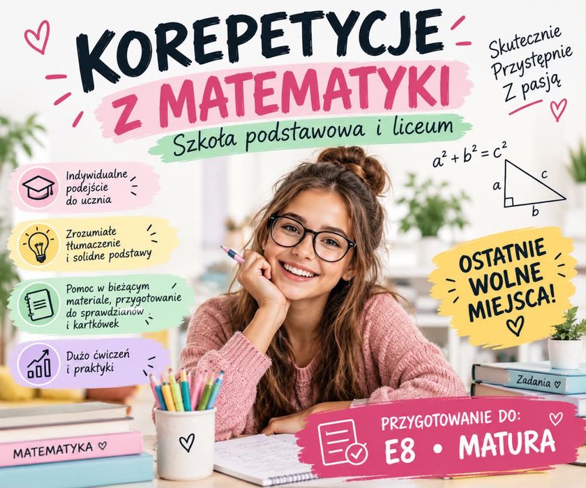 Korepetycje | MATEMATYKA | szkoła podstawowa/liceum