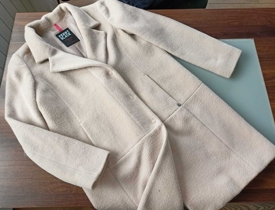 Max Mara kobiecy flauszowy płaszczyk 38