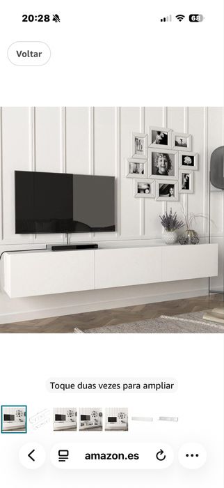 Movel tv branco novo