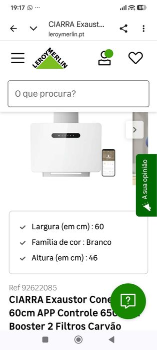 Exaustor novo, ainda na caixa