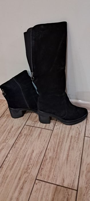 Сапоги Kluchini натур. замш евромех