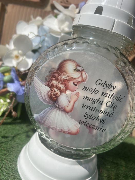 Znicz dla dziewczynki aniolka