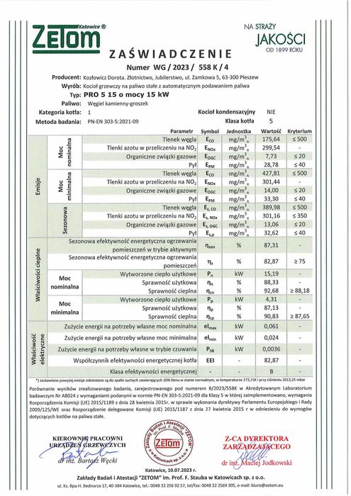 Piec Kocioł Kotły Ekogroszek Kwm 15 kw pro-5