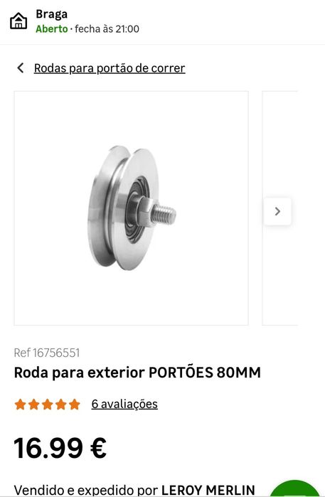 4 rolamentos ou rodas  para portões  de correr novos.