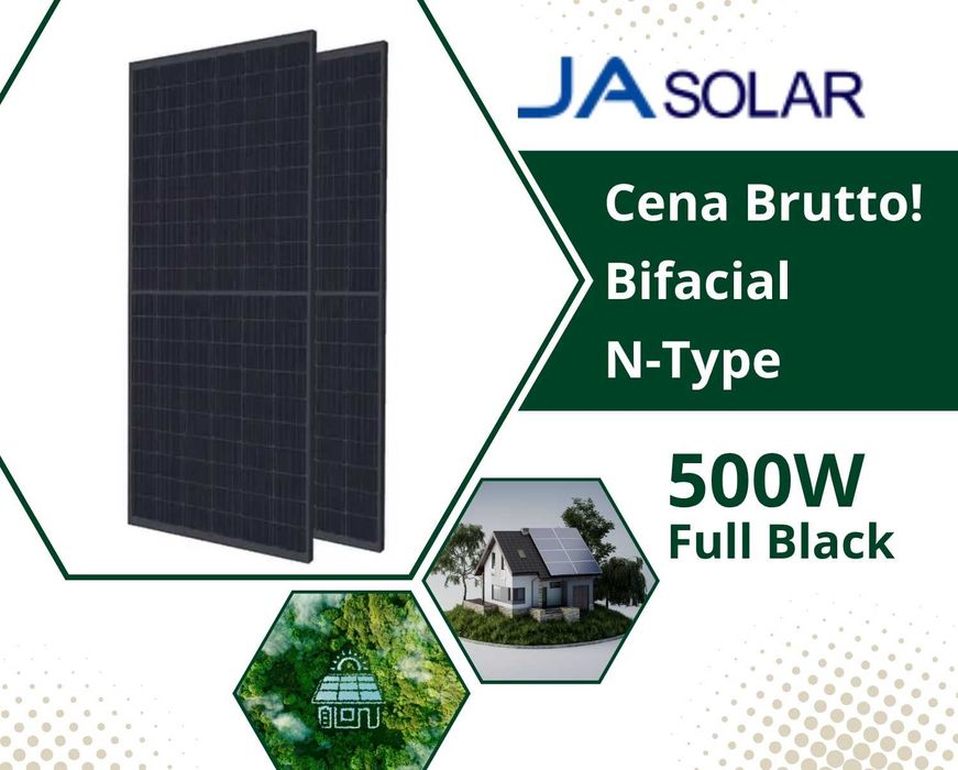 Panele Fotowoltaiczne 500W Ja Solar JAM60D41-500/LB_FB | Fotowoltaika Jinko Longi