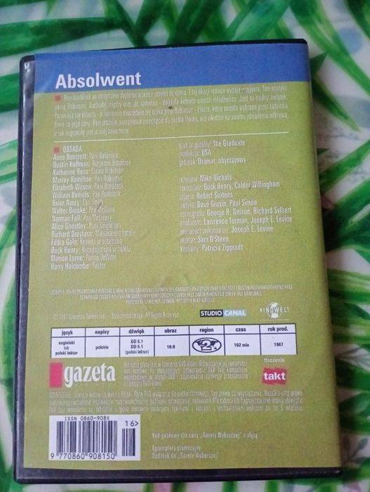 Film DVD Absolwent Dustin Hoffman
