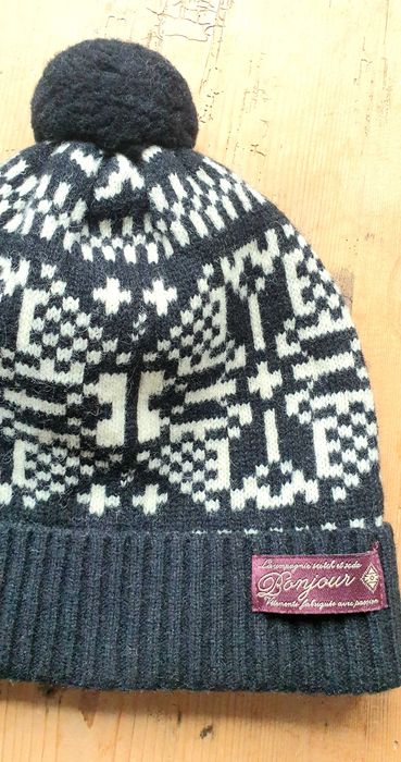 czapka wełniana scotch&soda czarno biała