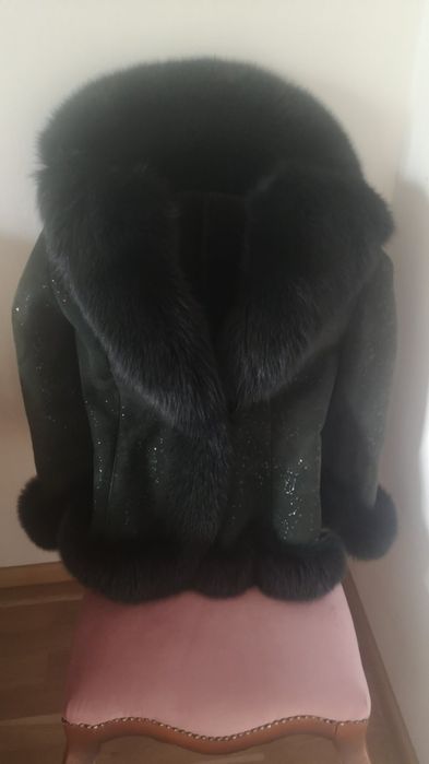 Натуральна дублянка песець розмір L (48-50)