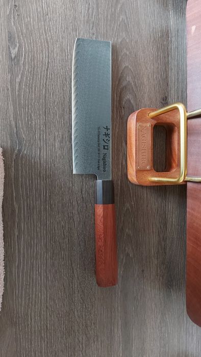 Японский кухонный нож Наикири VG10, ручка из дерева,  67 слоёв, подаро