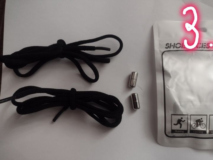 Шнурки резинки для взуття,чорні,білі,   швидко шнурки еластичні