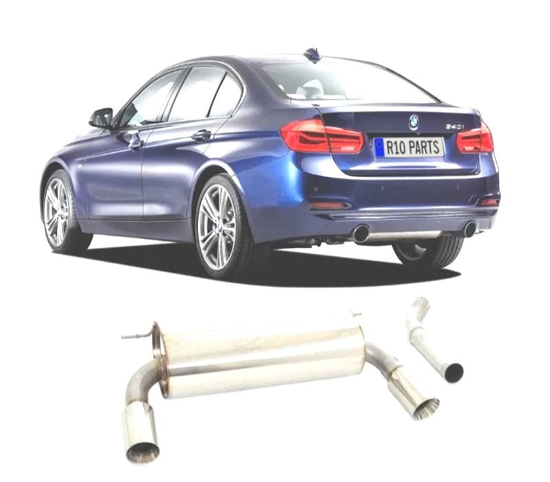 LINHA DE ESCAPE ESPORTIVO BMW F30 316 320 325 LOOK M DUPLA SAÍDA