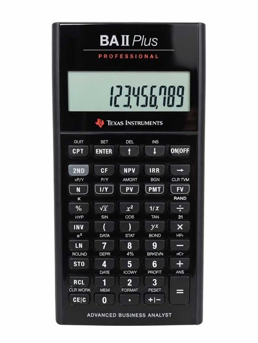 Фінансовий калькулятор Texas Instruments BA II Plus Professional Б.У.