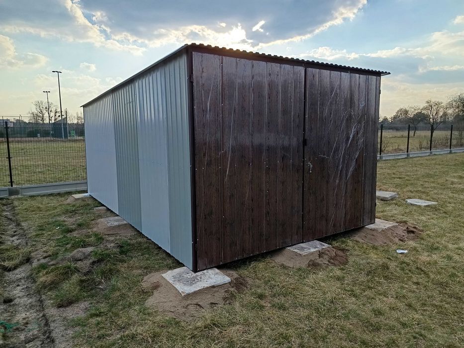 Garaż blaszany garaż blaszak na budowę 3x5 gatunek tanio okazja tczew
