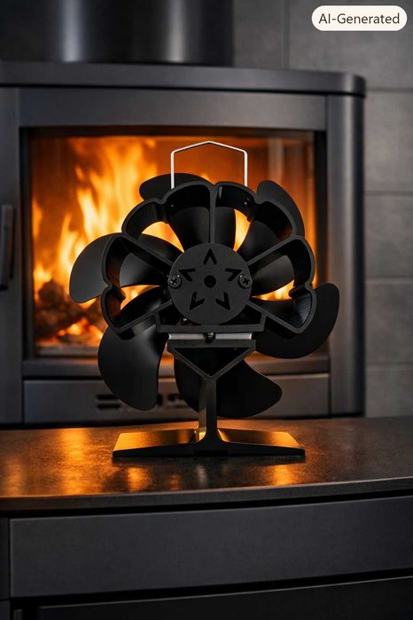 Heat Powered Stove Fan - Ventoinha para Salamandra Sem Eletricidade - Novo - Envio Gratuito