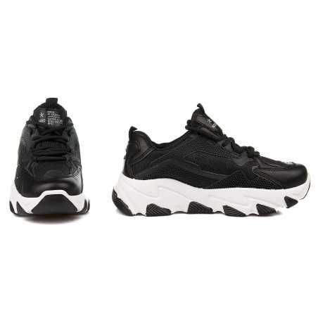 Sportowe sneakersy na grubej podeszwie czarne r 40