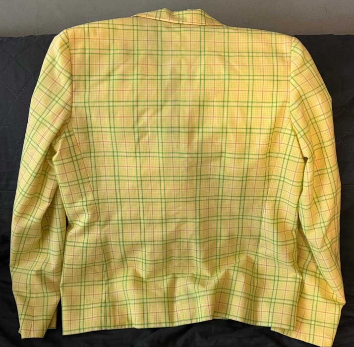 Modna żółta marynarka w kratę od Michael Kors