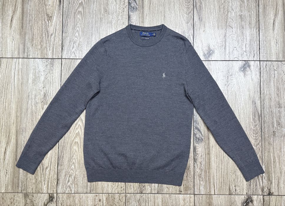 Męski sweter RALPH LAUREN Washable Wełna Merino roz M