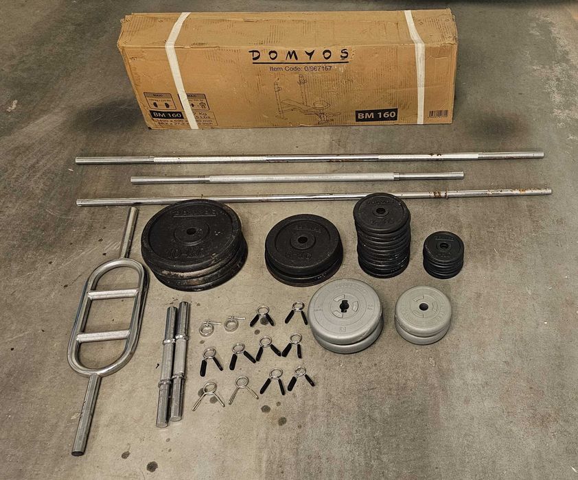 Pack Musculação Domyos + B-United | Ideal para Ginásio em Casa