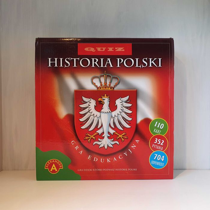 Quiz Historia Polski, planszowa gra edukacyjna, stan idealny