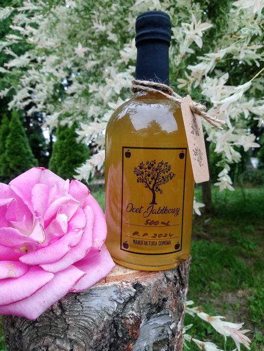 Ocet jabłkowy długofermentowany, żywy