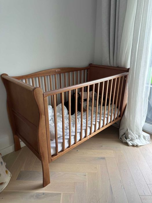 Woodies Noble Cot Vintage 120x60 + materac Premium – stan idealny