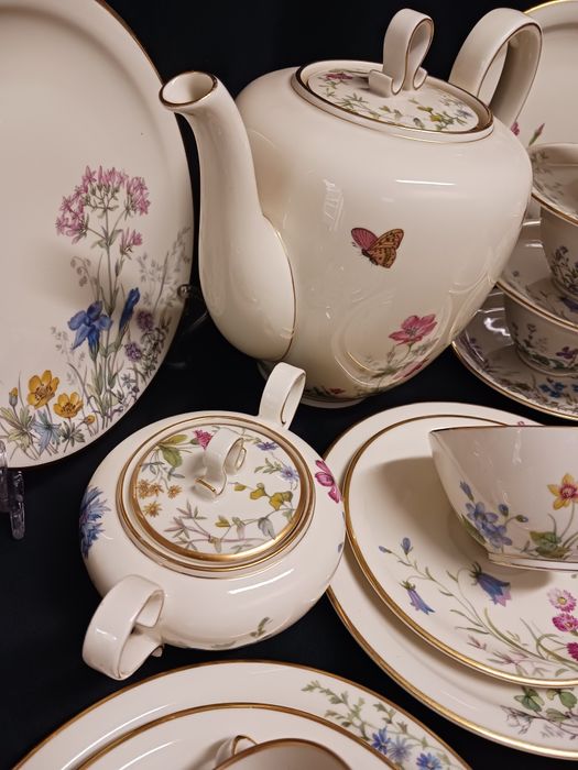 Krautheim herbaciany serwis Wiesengrund łączka ecru kwiaty