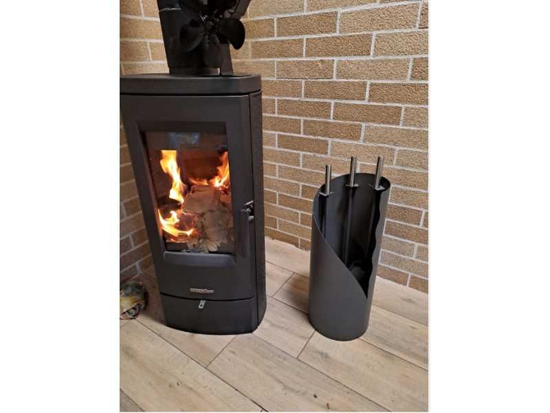 Przybory Kominkowe Akcesoria do Kominka Pieca Loft Stalowe NOWE Stojak