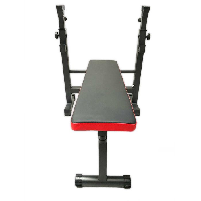 Ławka treningowa ze stojakami do ćwiczeń regulowana ławeczka składana