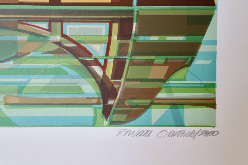 Serigrafia do artista Ernani Oliveira - Costa Nova Moliceiro