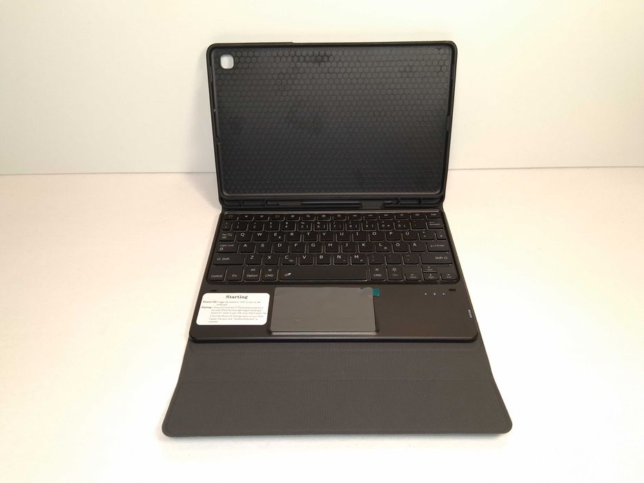 Z069 ROOFEI Etui Klawiatura Touchpad Samsung Galaxy Tab S6 Lite Czarny