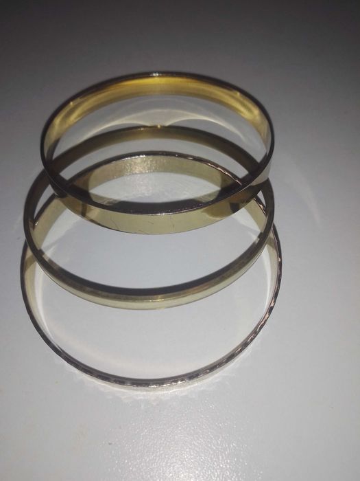 Pack 3 pulseiras douradas