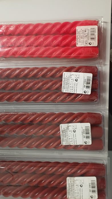 Pack de 3 velas onduladas  (novas) - 3€