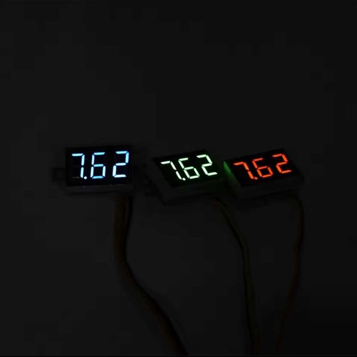 Вольтметр мини цифровой DC 0-100V (0.28" LED) | Для авто, блоков питания, радиолюбителей, DIY-проекты