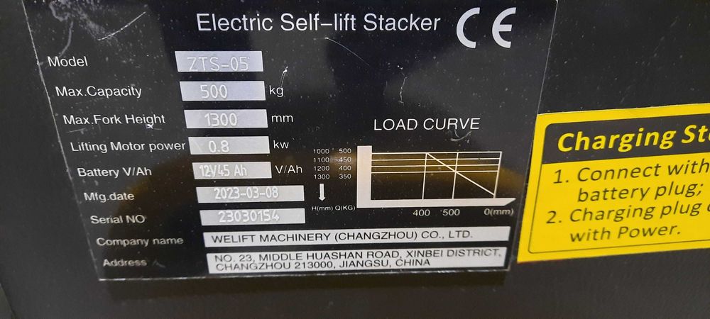 Wózek podnośnikowy samozaładowczy 500kg _PROMOCJA!!!
