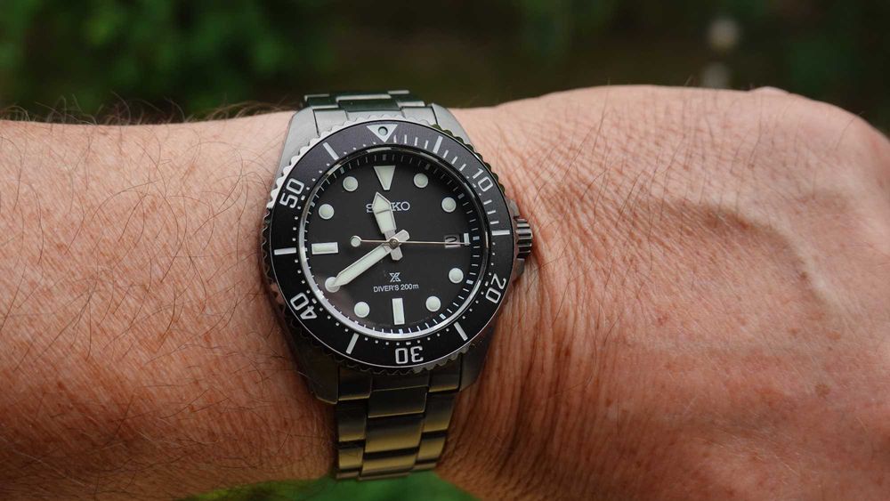 Zegarek SEIKO PROSPEX SOLAR DIVER All Black - męski - jak nowy - gwarancja do 03.2028