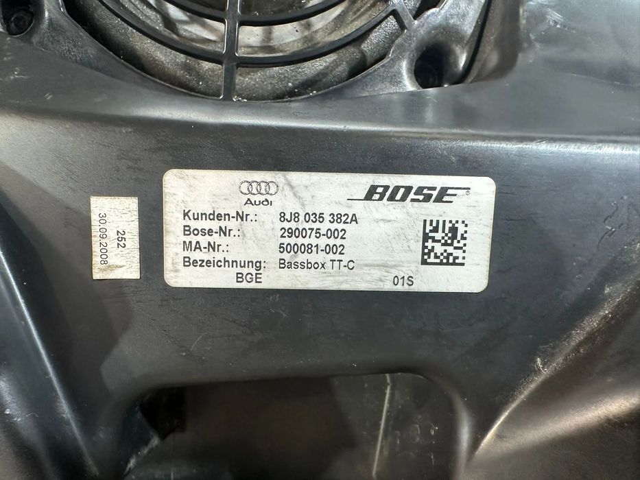 Subwoofer Som Audio Colunas Original Bose Audi TT 8J 8J8035382A 2006