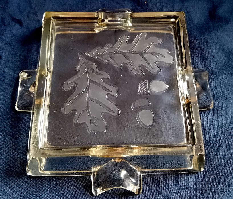 Wiekowa Niemiecka szklana popielnica