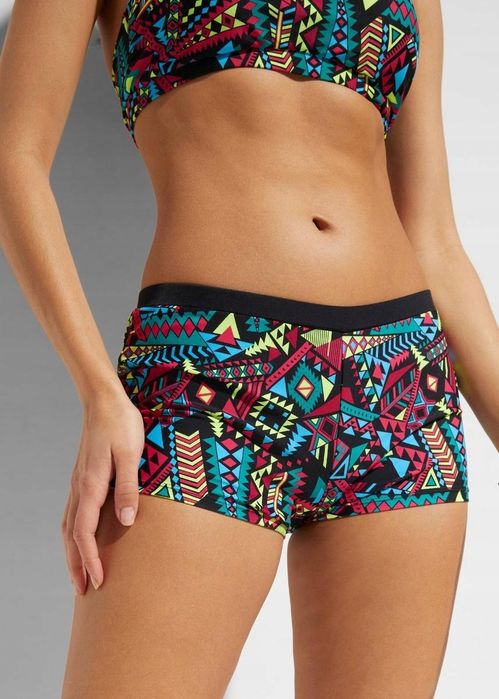 B.P.C biustonosz kąpielowy bustier i szorty kolorowe we wzory 40.