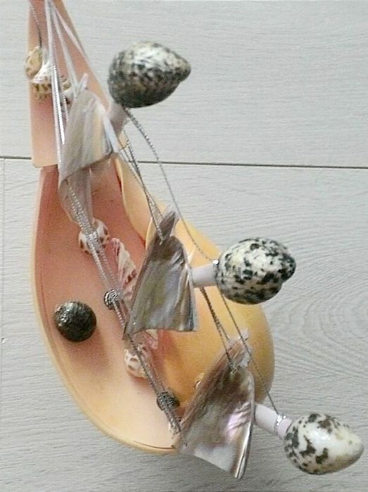 ПАРУСНИК из ракушек морских раковин парус баркас фрегат бригантина яхт