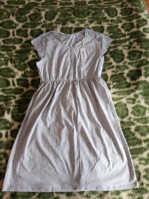 Esotiq szara koszula nocna z krótkim rękawem rozmiar L