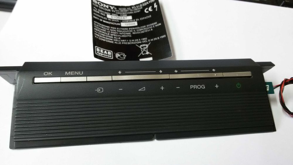Sony TV Function Buttons KVL-S32A10E, etc.