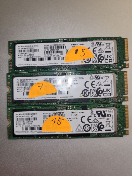 SSD M.2 NVMe 256GB Samsung, WD, SK Hynix 2280/2230/2242