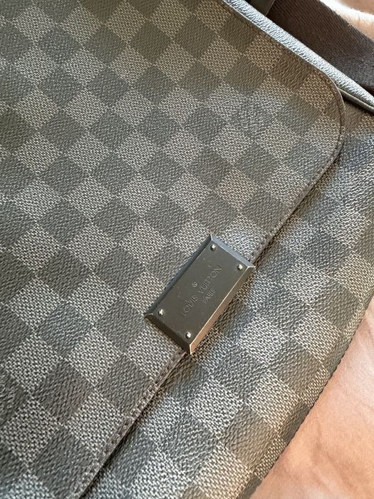 Сумка Louis Vuitton Damier Graphite District PM Leather Fabric Black Shoulder bag