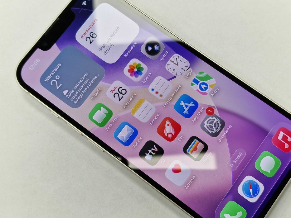 Iphone 13 128GB/ Starlight/ Bat 87%/ Grade A/ Gwarancja + ładowarka
